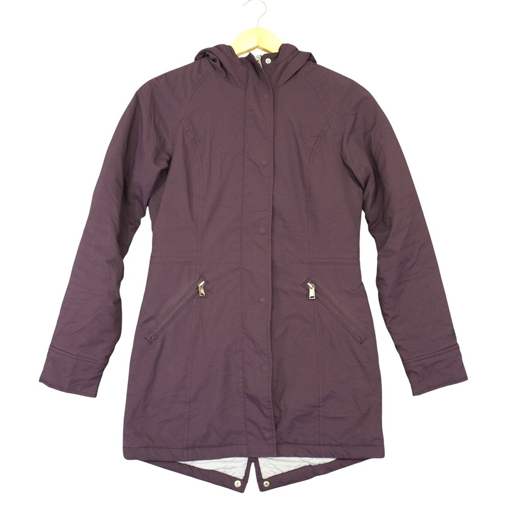 The North Face Parka Jacket Womens XS Purple Insulated Hooded Softshell Coat